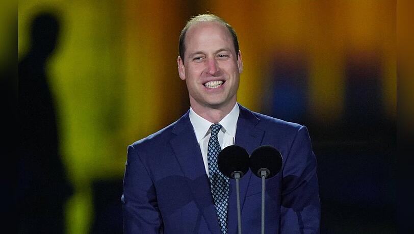 Prinz William während seiner Rede beim Krönungskonzert.