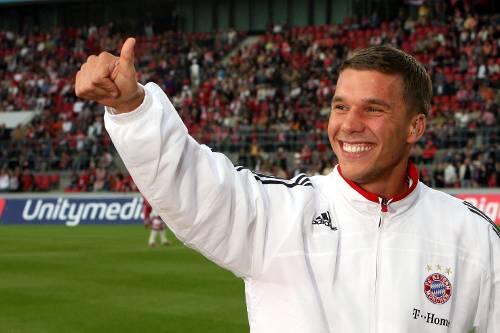 Die Pixel-Aktion läuft gut an: Lukas Podolski.