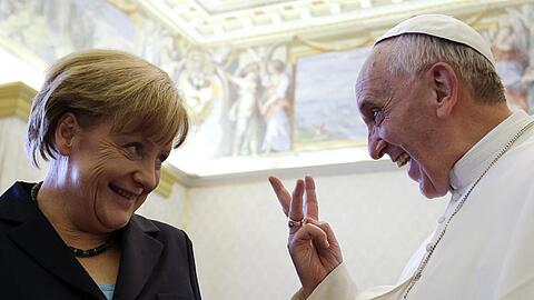 Papst Franziskus empfängt Bundeskanzlerin Angela Merkel zu einer Privataudienz im Vatikan.