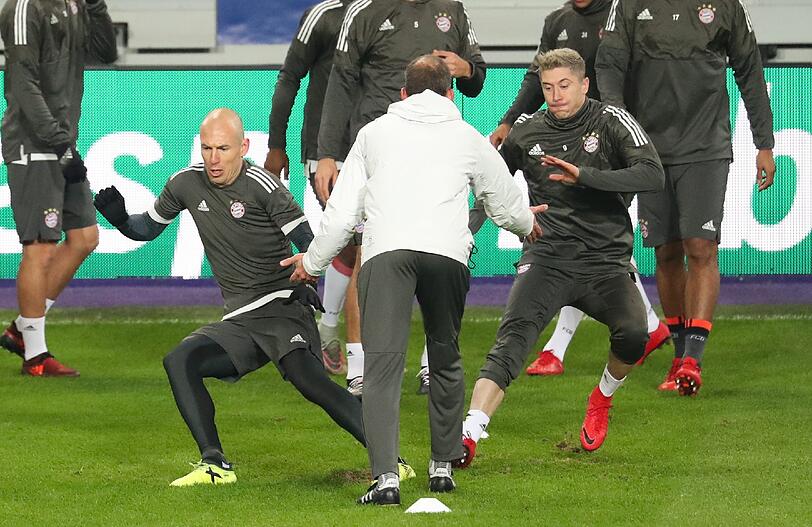 Jupp Heynckes will die Partie gegen Anderlecht seriös angehen. Die Bilder vom Abschlusstraining.