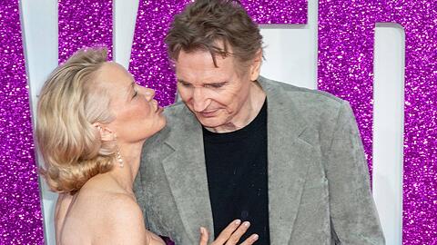 Auffällig innig: Pamela Anderson und Liam Neeson bei der Werbetour für "Die nackte Kanone".
