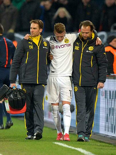 Marco Reus hat sich beim Spiel gegen Dresden nur einen Pferdekuss zugezogen.