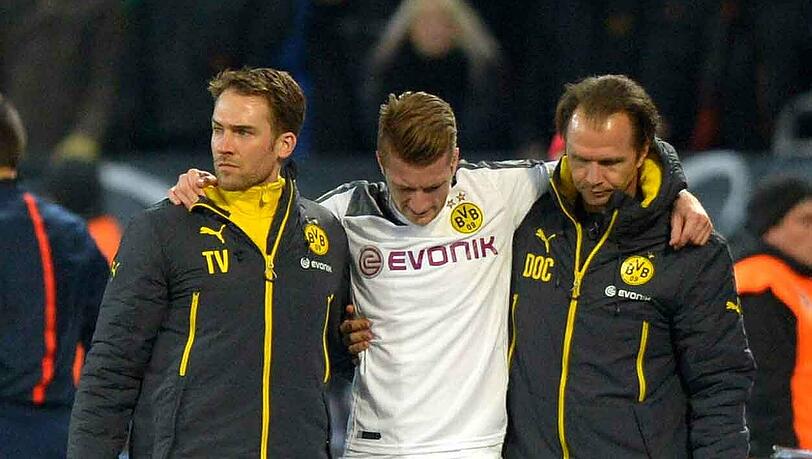 Marco Reus hat sich beim Spiel gegen Dresden nur einen Pferdekuss zugezogen. Marco Reus hat sich beim Spiel gegen Dresden nur einen Pferdekuss zugezogen.
