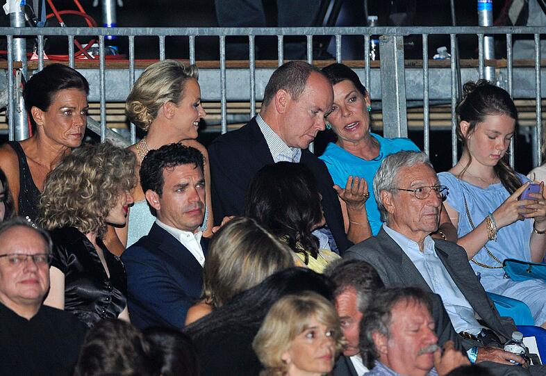 Prinzessin Stephanie,Charlene, Prince Albert II, Prinzessin Caroline von Hanover and Prinyessin Alexandra von Hanover.