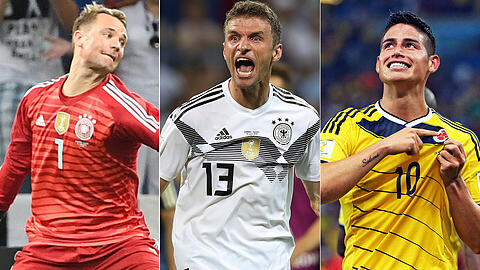 Zwei Spieltage bei der WM sind vorüber, die ersten Heimfahrer stehen fest, darunter auch ein FC-Bayern-Star. Thomas Müller tauchte bislang unter, James glänzt wie 2014. Die AZ vergibt Noten für die Bayern-Spieler - ein Zwischenzeugnis.