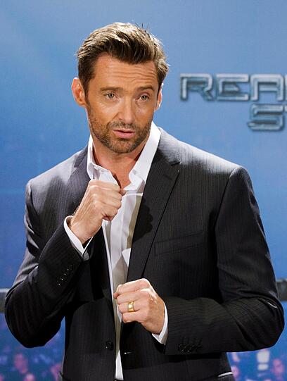 Hugh Jackman in München: Der Superstar stellt seinen neuen Film "Real Steel" vor.