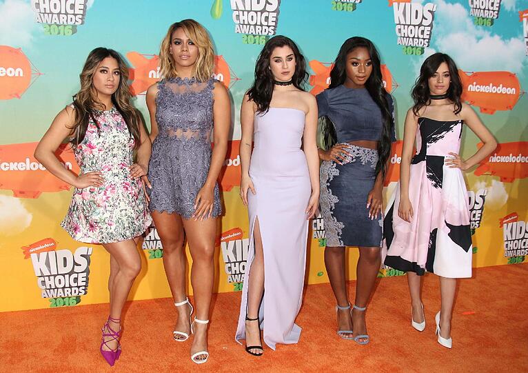 Die Band Fifth Harmony: Ally Brooke, Dinah-Jane Hansen, Lauren Jauregui, Normani Kordei und Camila Cabello.