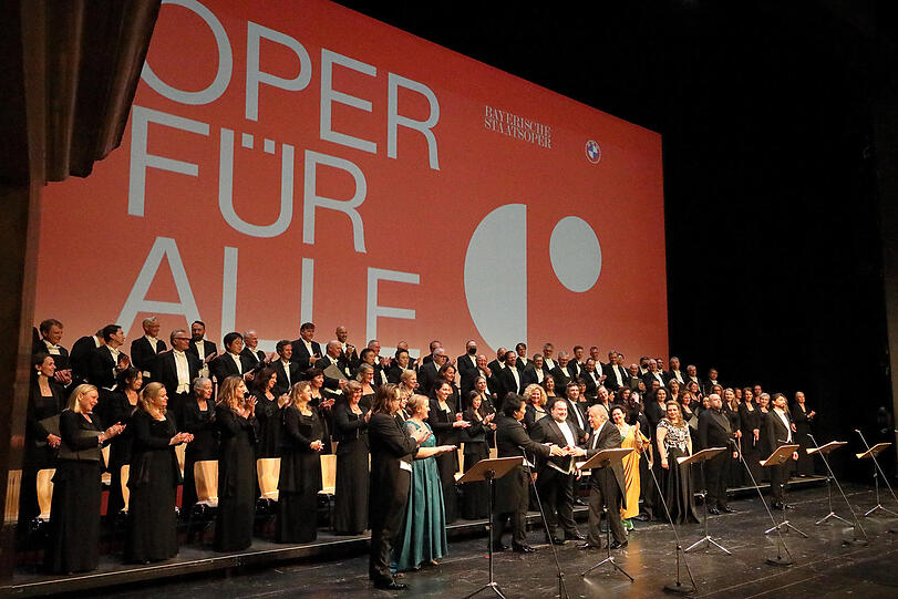Der Schlussapplaus für "Aida" im Nationaltheater.