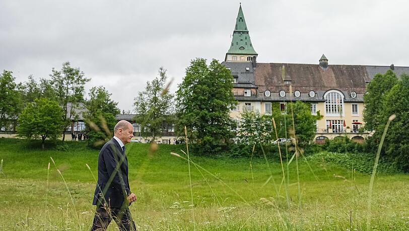 Bundeskanzler Olaf Scholz (SPD) beim G7-Gipfel.