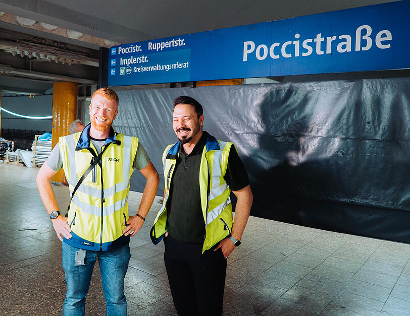Leiten das Projekt U-Bahnhof Poccistraße: die Ingenieure Hannes Venneklaas (l.) und Mehmet Dönmez. Leiten das Projekt U-Bahnhof Poccistraße: die Ingenieure Hannes Venneklaas (l.) und Mehmet Dönmez.