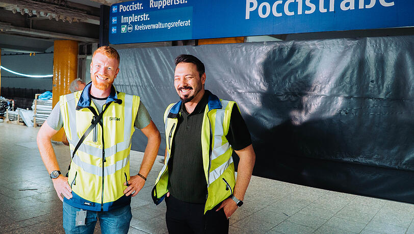 Leiten das Projekt U-Bahnhof Poccistraße: die Ingenieure Hannes Venneklaas (l.) und Mehmet Dönmez. Leiten das Projekt U-Bahnhof Poccistraße: die Ingenieure Hannes Venneklaas (l.) und Mehmet Dönmez.