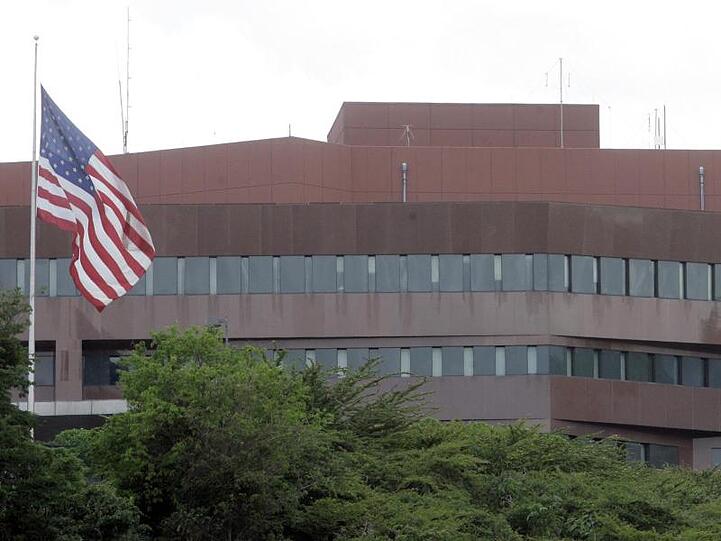 Demnächst ohne Personal: US-Botschaft in Caracas.