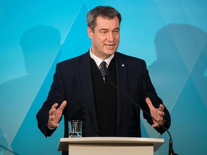 Markus Söder (CSU) bei einer Pressekonferenz. Foto: Nicolas Armer/dpa
