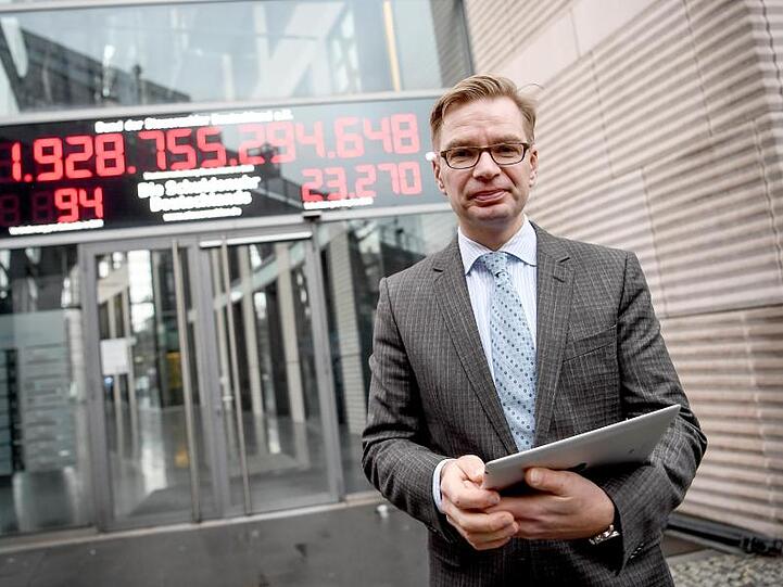 Reiner Holznagel, Präsident des Bund der Steuerzahler: Erst seit Ende 2017 läuft die Schuldenuhr des Steuerzahler-Bundes rückwärts.