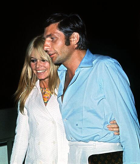 Gunter Sachs mit seiner Ehefrau, der Schauspielerin Brigitte Bardot, aufgenommen im August 1966. Die Ehe hielt drei Jahre.