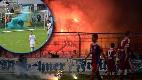 Ausverkauftes Haus im Giesinger Grünwalder Stadion: Die 12 500 Fans sorgten für eine feurige Stimmung im Regionalliga-Derby. In der ersten Halbzeit zündelten Fans mit Pyrotechnik. Sehen Sie hier Bilder vom Derby.