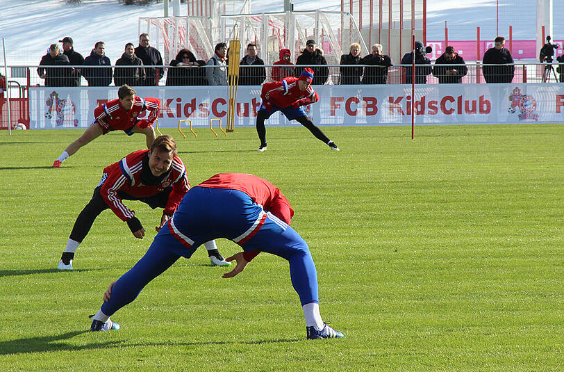 Der FC Bayern beim Samstagstraining nach der 1:4-Klatsche in Wolfsburg.