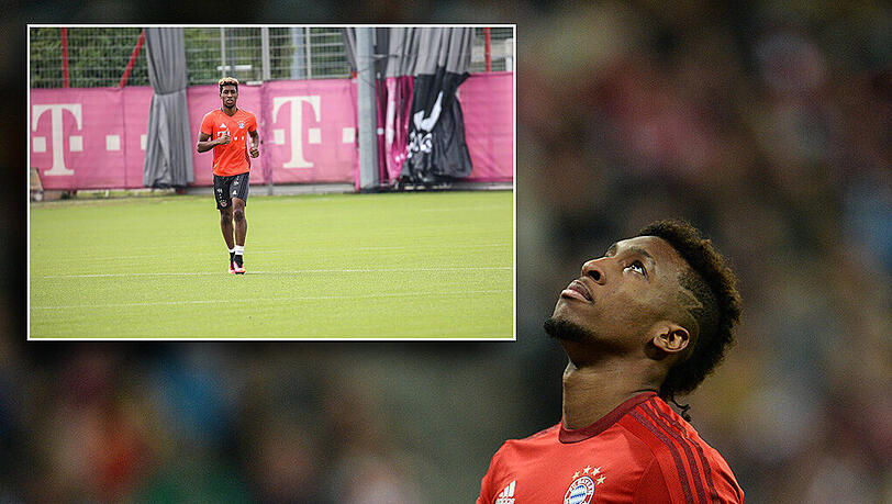Kingsley Coman kann nach seiner Sprunggelenksverletzung wieder am Lauftraining teilnehmen.