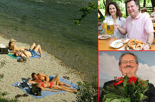 München entspannt auf dem Kies: 2014 wird der Flaucher 175 Jahre alt, was groß gefeiert wird. Auch 2014: CSU-Chef Josef Schmid (hier mit Frau Natalie) will im Mai neuer Münchner OB werden - und zwar für ihn: Christian Udes Tage als OB sind gezählt &ndash; Ende April räumt er sein Büro im Rathaus.
