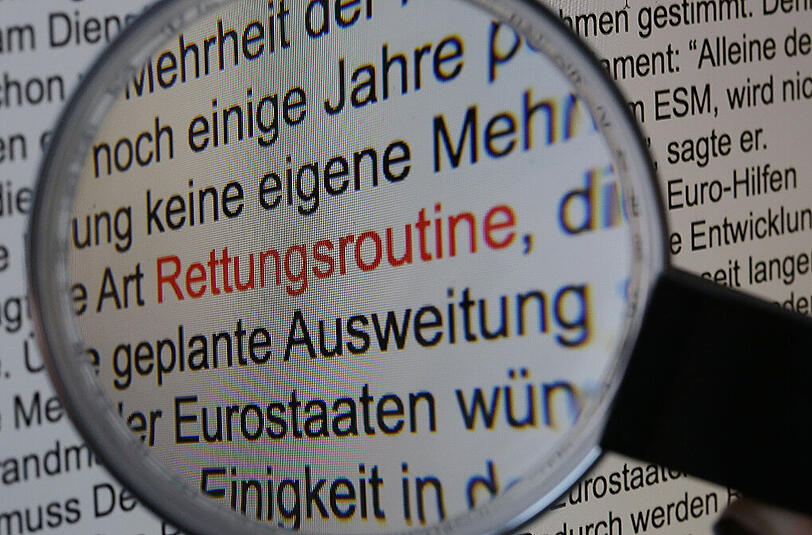 2012: RettungsroutineDas Wort "Rettungsroutine" soll "die unzähligen Maßnahmen gegen die Eurokrise ausdrücken". Der Begriff wurde von der Bevölkerung allerdings kaum verwendet.