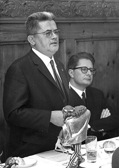 CSU-Bürgermeister Georg Brauchle (l.) mit Vogel.