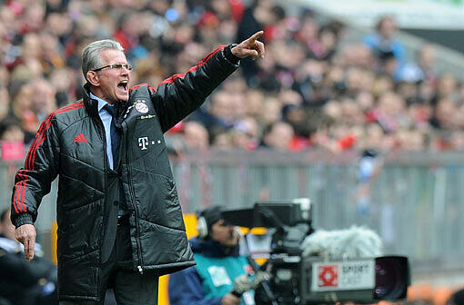 Bayern-Trainer Jupp Heynckes im  Spiel gegen 1899 Hoffenheim.
