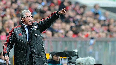 Bayern-Trainer Jupp Heynckes im  Spiel gegen 1899 Hoffenheim.