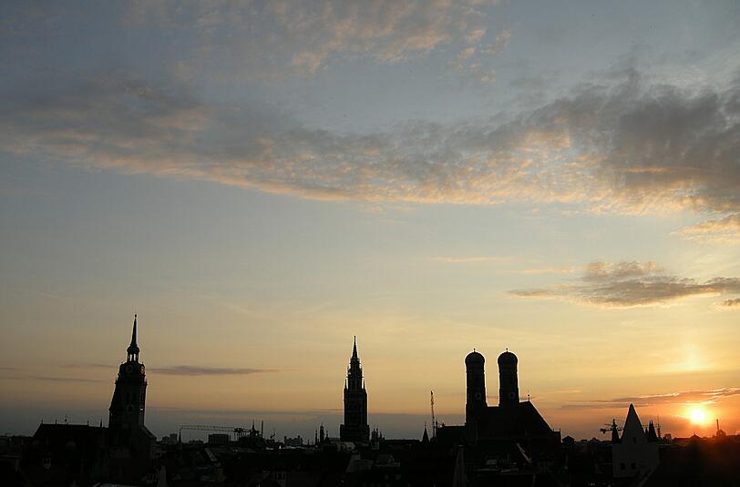 Das lässt sich doch sehen: Blick über die Dächer Münchens.