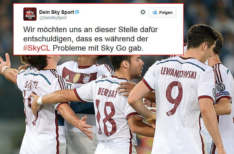 Sky Go vermasselt den Bayern-Fans einen historischen Fußballabend.