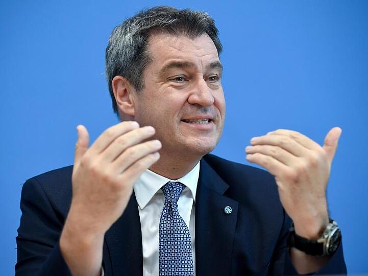 Markus Söder (CSU), Ministerpräsident des Freistaates Bayern, spricht bei einer Pressekonferenz. Foto: Britta Pedersen/Archivbild