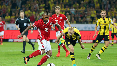 Der Krieger hat wieder zugeschlagen: Arturo Vidal erzielt das 1:0 für den FC Bayern im DFL-Supercup gegen Borussia Dortmund.