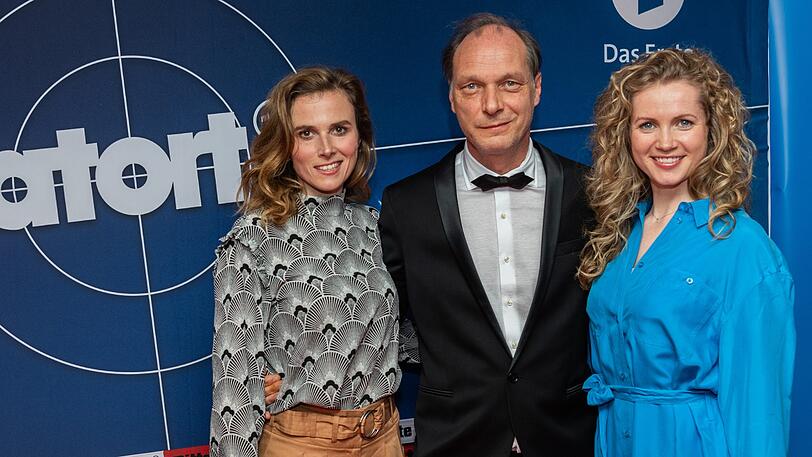 Die "Tatort"-Kommissare aus Dresden: Karin Hanczewski als Oberkommissarin Karin Gorniak, Martin Brambach als Leiter Peter Michael Schnabel und Cornelia Gröschel als Kommissarin Leonie Winkler.