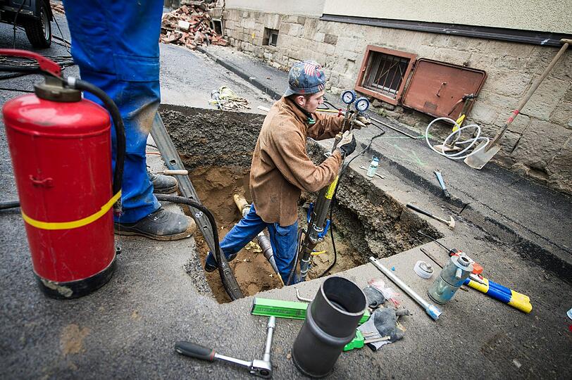 ... die Gaszuleitung abgetrennt.