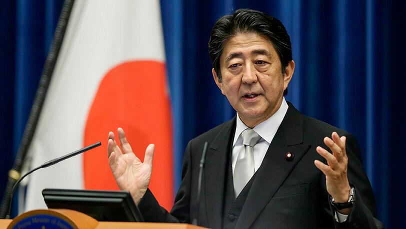 Japans Ministerpräsident Shinzo Abe reagierte empört. Foto: Kimimasa Mayama/Archiv Japans Ministerpräsident Shinzo Abe reagierte empört. Foto: Kimimasa Mayama/Archiv