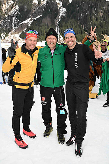 Peter Sendel, Michael Greis und Tobias Angerer
