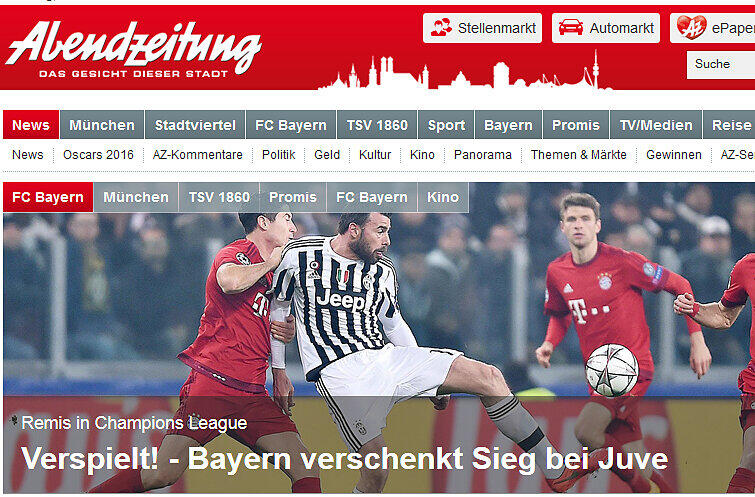So titelten wir nach dem 2:2 - demnach hat der FC Bayern seinen Sieg verspielt!