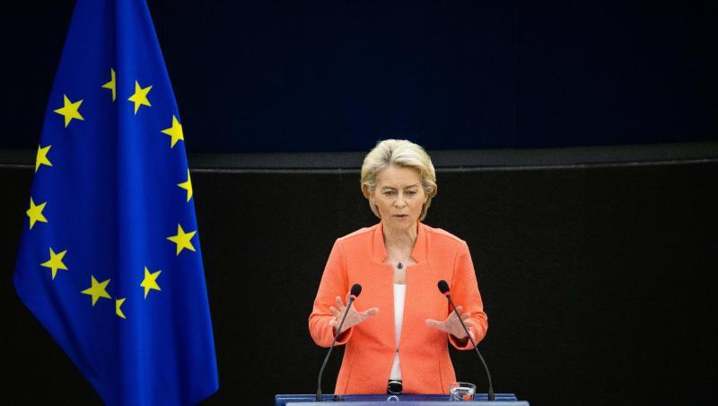 Ursula von der Leyen, Präsidentin der Europäischen Kommission, äußert sich zur Lage der EU.