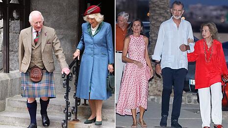 Die britischen und spanischen Royals verabschieden sich in den Sommerurlaub.