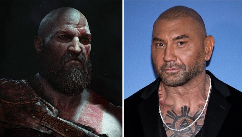 Optisch fehlt nicht viel, um Dave Bautista in Kriegsgott Kratos zu verwandeln. Optisch fehlt nicht viel, um Dave Bautista in Kriegsgott Kratos zu verwandeln.