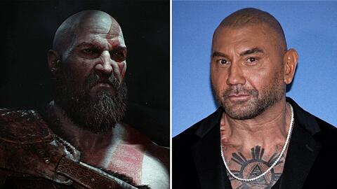 Optisch fehlt nicht viel, um Dave Bautista in Kriegsgott Kratos zu verwandeln.