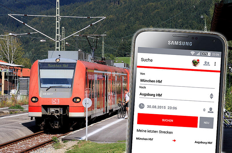 Die App "DB Mitfahrer" findet Begleiter für Bayern-Ticket-Käufer.
