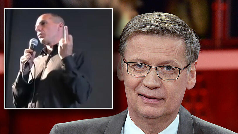 Günther Jauch lässt den Varoufakis-Stinkefinger checken: Video echt oder bearbeitet? Günther Jauch lässt den Varoufakis-Stinkefinger checken: Video echt oder bearbeitet?