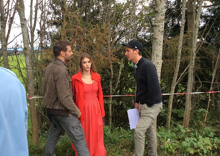 Sarah Elena Timpe am Set von "Sturm der Liebe"