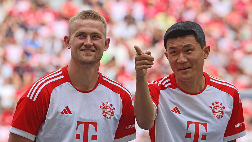 Matthijs de Ligt (li.) und Kim Min-jae sollen die neue Stamm-Innenverteidigung beim FC Bayern bilden.