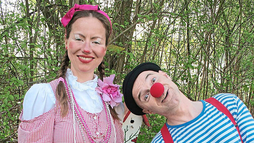 Die Klinikclowns "Fräulein Lilo Musi" und "Lupino".