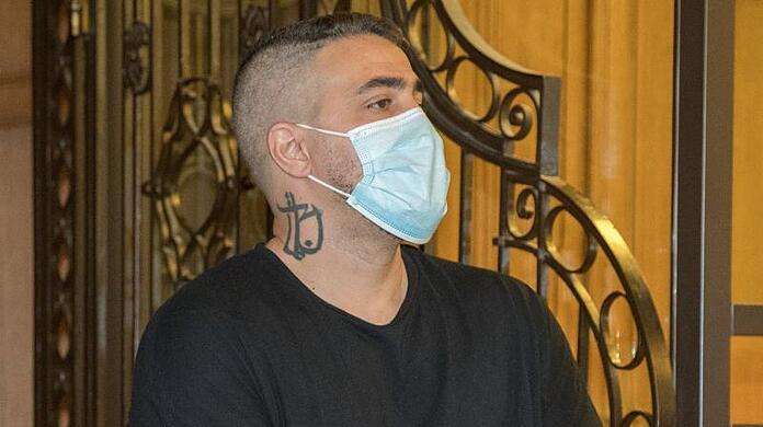 Anis Ferchichi alias Bushido im Saal des Berliner Landgerichts.