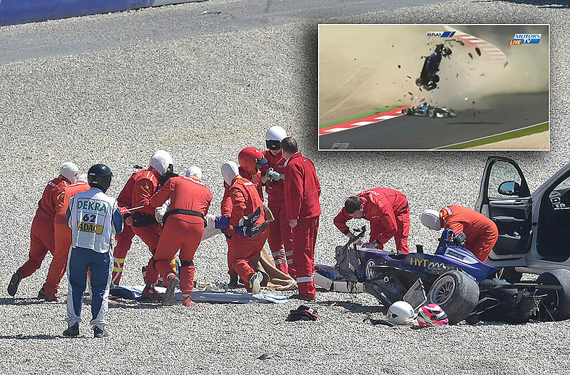 Mit schwersten Verletzungen kam der chinesische Rennfahrer ins Krankenhaus.