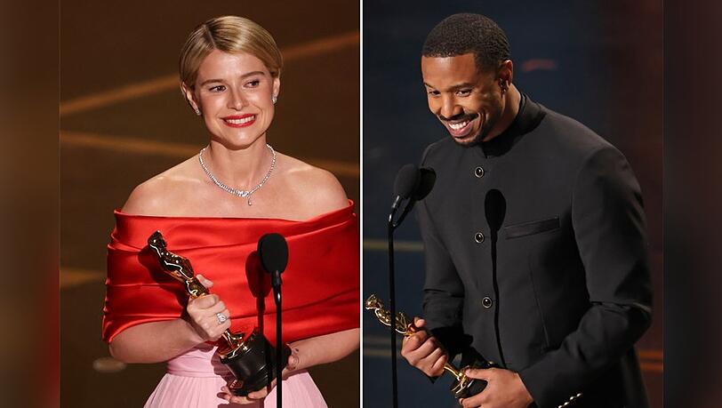 Jessie Buckley gewann ihren Oscar für das Drama "Hamnet", Michael B. Jordan für seine Doppelrolle im Horrorstreifen "Blood & Sinners". Jessie Buckley gewann ihren Oscar für das Drama "Hamnet", Michael B. Jordan für seine Doppelrolle im Horrorstreifen "Blood & Sinners".