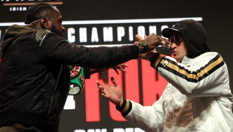 Treffen in Las Vegas aufeinander: Deontay Wilder (l) und Tyson Fury. Treffen in Las Vegas aufeinander: Deontay Wilder (l) und Tyson Fury.