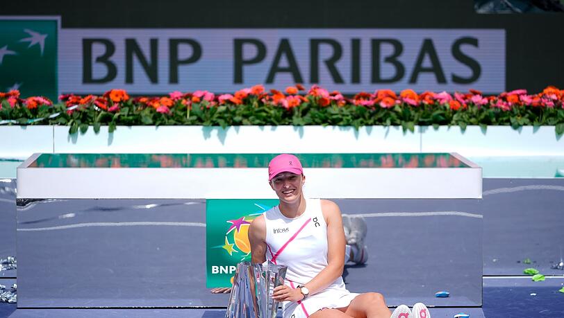 Iga Swiatek hat das Indian-Wells-Finale in zwei Sätzen gewonnen.